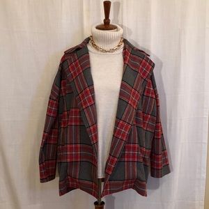 Oversized checked blazer